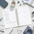 Undated Weekly and Monthly Planner Spiral Bound- Weekly Goals Planner Notebook, Weekly to Do List, Habit Tracker Journal, Academic, Aesthetic,