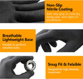 Safety Work Gloves Microfoam Nitrile Coated-3/6/12/36 Pairs,Breathable Nylon Working Gloves for Men Women