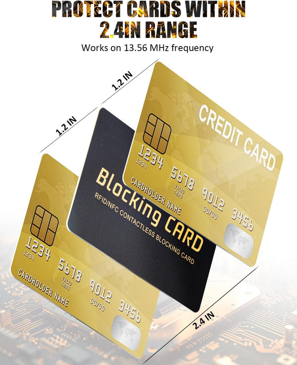 RFID Blocking Card 10 Pack,One Card Protects Entire Wallet,Rfid/Nfc Contactless Bank Debit Credit Card Protector ID ATM Guard Card Blocker,Smart
