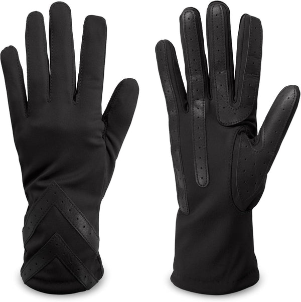 Isotoner Womens Spandex Touchscreen Cold Weather Gloves with Warm Fleece Lining and Chevron Details