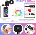 Motion Activated under Bed Light Strips, 2X9.8Ft RGB Motion Sensor LED Light Strip with App Control, USB 5V Dimmable LED Night Light with 4 Timing
