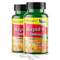 America Medic & Science Rapid-C 1000Mg Vitamin C Supplement (2 Pack of 100 Tablets) Energy Booster, Daily Immune System Support, Antioxidant |