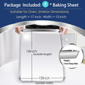 P&P CHEF 16 Inch Baking Cookie Sheet, Oven Pan Tray Stainless Steel Sheet Pan for Kitchen, Oven Bakeware for Multi Uses, Shiny Look & Dishwasher