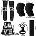 Wettarn 8 Set Volleyball Training Equipment Aid Solo Volleyball Trainer Kit, Include Elastic Resistance Belt Set Spike Trainer Hand Straps Arm