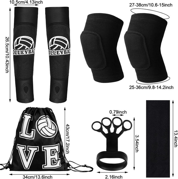 Wettarn 8 Set Volleyball Training Equipment Aid Solo Volleyball Trainer Kit, Include Elastic Resistance Belt Set Spike Trainer Hand Straps Arm