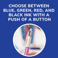 BIC 4-Color Shine Retractable Ballpoint Pen, Versatile 1.0 Mm Medium Point, Long-Lasting Ink, 3-Count Pack in Assorted Ink