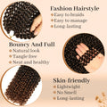Passion Twist Hair - 12 Inch Water Wave Crochet Hair 8 Packs Short Crochet Braids Passion Twists Braiding Hair Bohemian Synthetic Hair Extension