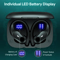 GOLREX Wireless Earbuds Bluetooth Headphones 80H Playtime Ear Buds with Wireless Charging Case & Dual LED Power Display Over-Ear Earphones with