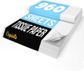 White Tissue Paper for Gift Bags, White Tissue Paper Bulk - 960 Sheets 15" X 20" 10Lb Newsprint for Packing, Birthday Gift Box Filler, Packing