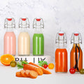 YEBODA 8Oz Swing Top Bottles - Glass Beer Bottle with Airtight Rubber Seal Flip Caps for Home Brewing Kombucha, Beverages, Oil, Vinegar, Water,
