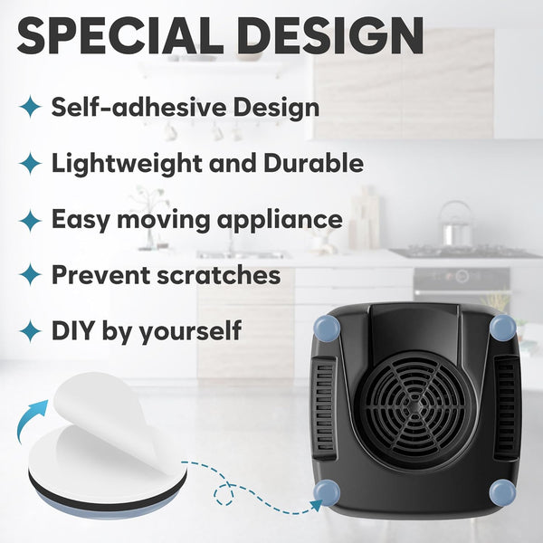 Appliance Sliders for Kitchen 24 PCS Self-Adhesive Small Kitchen Finds Appliance Slider Hacks Easy to Moviing & Space Saving Must Have Home