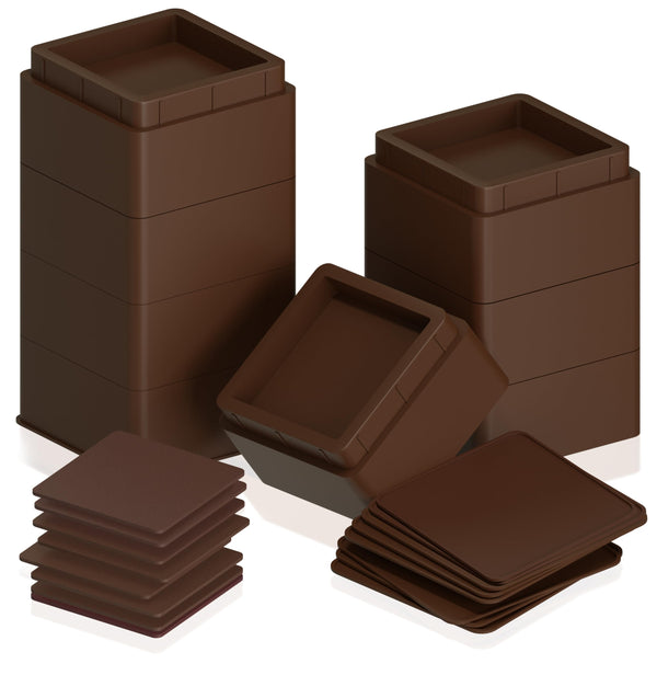 Utopia Bedding Bed Risers 2 Inch - Pack of 8 - Adjustable Furniture Risers 2 & 4 Inch - anti Slip Foam & Rubber Pad - Stackable Beds Lifts Heavy