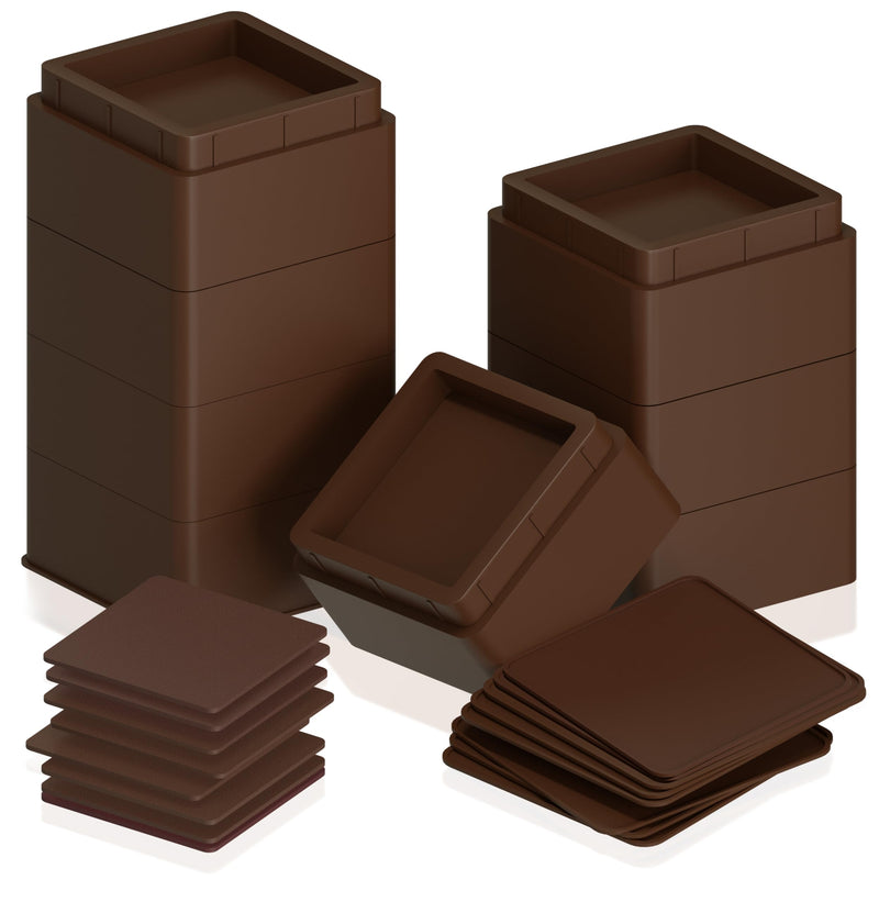 Utopia Bedding Bed Risers 2 Inch - Pack of 8 - Adjustable Furniture Risers 2 & 4 Inch - anti Slip Foam & Rubber Pad - Stackable Beds Lifts Heavy