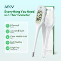 Basal Thermometer for Adults and Kids, Fast & Accurate with Fever Alert, Mute Function, FSA/HSA Eligible - Essential for Babies and Adults,