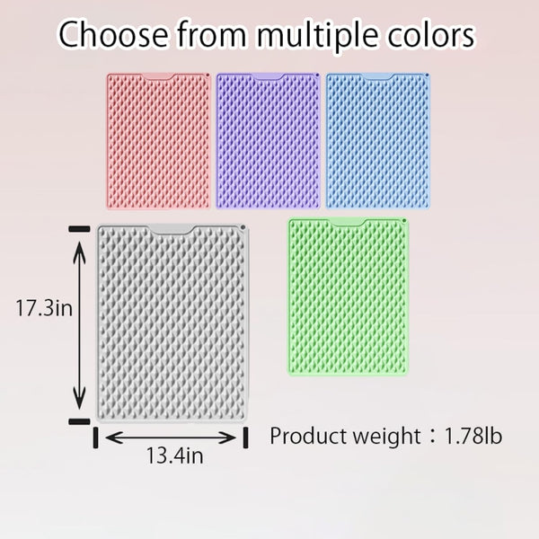 Lmljoo Silicone Cushion Portable Foot Reflexology Pad Foldable Foot Massage Mat Pressure Point Massage Mat Anti-Fatigue Standing Desk Mat Standing