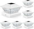 Solar Post Cap Lights Outdoor 6 Pack, 2 Mode Bright Fence Post Solar Lights Outdoor Waterproof, Deck Fence Post Cap Light Solar Powered for 4X4