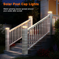 Solar Post Cap Lights Outdoor 6 Pack, 2 Mode Bright Fence Post Solar Lights Outdoor Waterproof, Deck Fence Post Cap Light Solar Powered for 4X4
