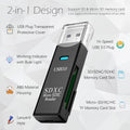 USB3.0 Micro SD Card Reader, 5Gbps 2-In-1 SD Card Reader to USB Adapter, Wansurs Memory Card Reader for SDXC, SDHC, MMC, RS-MMC, Micro SDXC, Micro