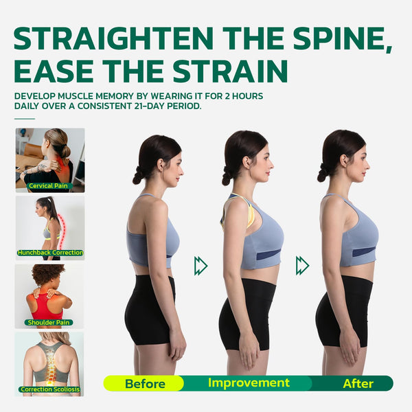 Posture Corrector for Women - Lightweight and Breathable Back Brace for Pain Relief, Rounded Shoulders and Hunchback, Compact & Portable with