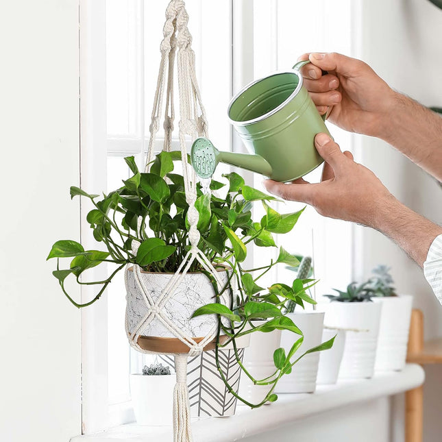 MIPON 3 Pack Macrame Plant Hanger Indoor Hanging Planter for Plants Holder with 3 Hooks, Different Size for Boho Home De