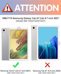 For Samsung Galaxy Tab A7 Lite Case 8.7 Inch Cute Women Girls Kids Folio Cover Teens Astronaut Design Unique with Pencil Holder Auto Sleep/Wake