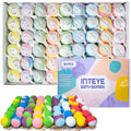 INTEYE Luxury Bath Bombs Gift Set - 54Pc Skin-Nourishing Mineral Bath Salts with Natural Essential Oils & 9 Aromas | Spa-Qualit Self-Care for