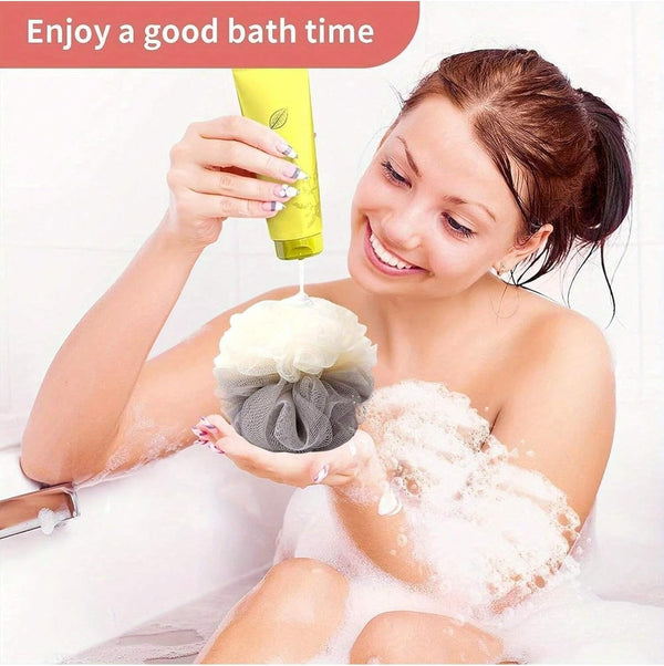Loofah Sponge Pack of 4,Deep Cleansing Body Scrubber for Shower, Exfoliating Bath Sponge for Women and Men Bathing Accessories (50G)