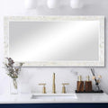 Tanmicoshomy 24 X 47 Inch Rectangle Wall Mirror, Natural Shell Framed Rectangular Mirror for Bathroom Vanity Bedroom, Living Room, Entryway, Wall
