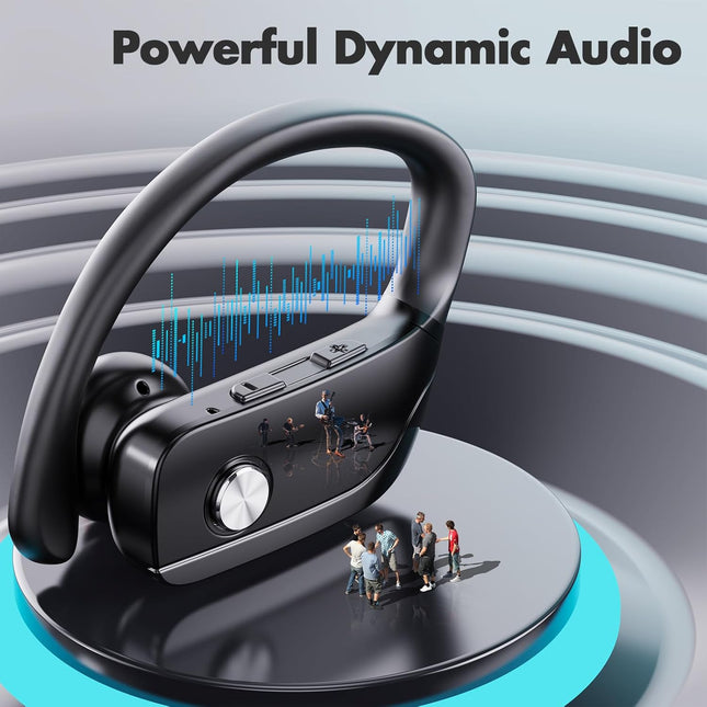 Wireless Earbuds Bluetooth Headphones 48Hrs Play Back Sports Earphones with LED Display Built in Mic Deep Bass Stereo in