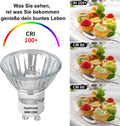 GU10+C 120V 50W Bulb - High Output 500LM GU10 Dimmable Bulb, MR16 GU 10 Base Bulbs Warm White GU 10 Halogen 50W Bulbs, Long Lasting 50 Watt MR16