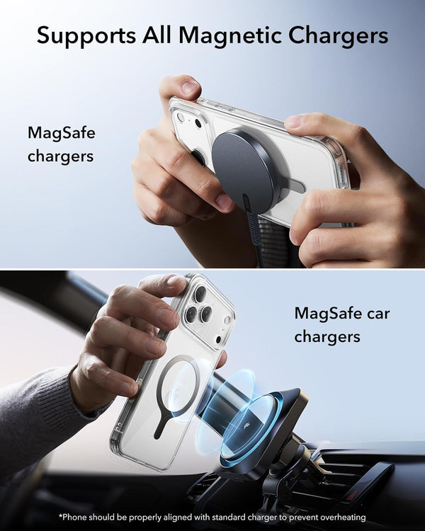 ESR for Magsafe Sticker 360, Magsafe Ring Magnet, 2 Pack Magnetic Ring, Universal Magnetic Wireless Charger Conversion Kit for Iphone