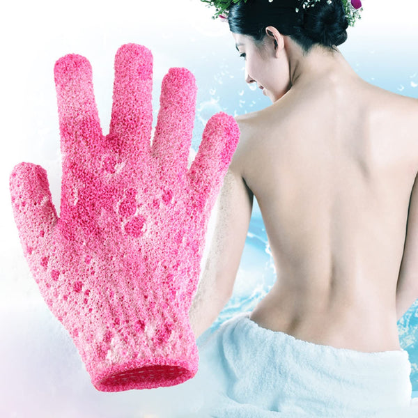 Exfoliating Shower Bath Glovesã4 Pairã Double Side Durable Nylon Shower Gloves Body Scrub Exfoliator & Bathing Accessories for Men,Women & Kids
