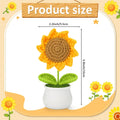 Crochet Flowers Artificial Sunflower for Office Desk Car Dashboard Decor, Funny Gifts for Women Birthday Christmas Party Decorations Motivational