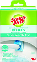 Scotch-Brite Disposable Toilet Scrubber Refills, Removes Rust & Hard Water Stains, 10 Disposable Refills Blue 10 Count (Pack of 1)