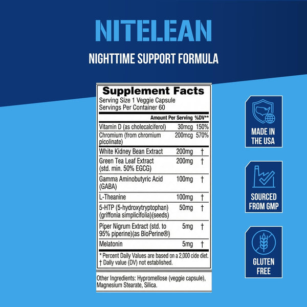 Evlution Nutrition Night Time Fat Burner Support - Overnight Sleep and Weight Loss Support Pills with Thermogenic Green Tea and White Kidney Bean