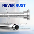 Shower Curtain Rod, 1" Diameter Heavy Duty Tension Shower Rod, Non Slip Adjustable 28-46 Inch No Drilling Shower Curtain Rods Spring Tension for