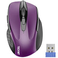 TECKNET Wireless Mouse, 2.4G Ergonomic Optical Mouse, Computer Mouse for Laptop, PC, Computer, Chromebook, Notebook, 6 Buttons, 24 Months Battery