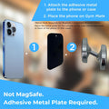 Dual Magnetic Phone Mount & Holder. Attaches Magnetically to Metal Surface. Shoot Hands-Free Videos While Working Out. Strong Joints and Magnets.