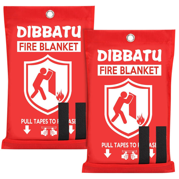 DIBBATU Fire Blanket for Home and Kitchen, Fire Blankets Emergency for Home, Emergency Fire Blankets Retardant for House, Fireproof Blanket,