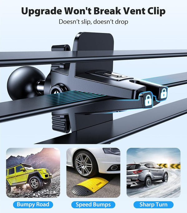 VICSEED for Magsafe Car Mount [Upgraded Strongest Magnet Power] Magnetic Phone Holder for Car Vent 360 Adjustable Magnetic Car Phone Holder Mount