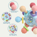 Baby Teething Toys - Infant Sensory Chew Rattles Toys - Newborn Montessori Learning Developmental Toy - Teethers for Babies 0 3 6 9 12 18 Months -