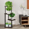 AZERPIAN Plant Stand 4 Tier Indoor Metal Flower Shelf for Multiple Plants Corner Tall Flower Holders for Patio Garden Living Room Balcony Bedroom,