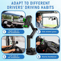 Heavy Duty Phone Holder - Long Arm, Anti-Shake Suction Cup, Compatible with All Phones & Vehicles
