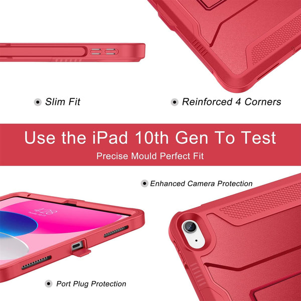 Soke Case for Ipad (A16) 11Th Generation 11-Inch 2025, Ipad 10Th Generation 10.9-Inch 2022, with Built-In Screen Protector and Kickstand, Rugged