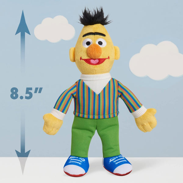 Just Play Sesame Street Friends Bert and Ernie 8-Inch 2-Piece Sustainable Plush Stuffed Animals Set, Kids Toys for Ages 18 Month