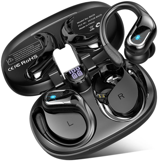 Wireless Earbud Bluetooth 5.4 Headphones 75Hrs Playtime, 2025 Bluetooth Earbuds Deep Bass Noise Cancelling Mic, over Ear