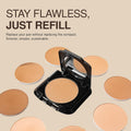 Palladio Dual Wet and Dry Foundation with Sponge and Mirror, Squalane Infused, Apply Wet for Maximum Coverage or Dry for Light Finishing and