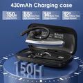 Bluetooth Headset with Microphone, Wireless Earpiece with Charging Case for Cellphones, PC, Single Ear Headset with Mute for Trucker Driver,