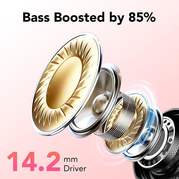 Wireless Earbuds, Bluetooth Headphones 5.3, 50H Playtime LED Display Deep Bass Ear Buds with 4 ENC Noise Cancelling Mic, IP7 Waterproof In-Ear