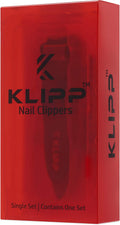 Nail Clippers for Men with Catcher - KLIPP Heavy Duty Razor-Sharp Self-Collecting Nail Cutter, Ergonomic Lever for Fingernails & Toenails, Ideal